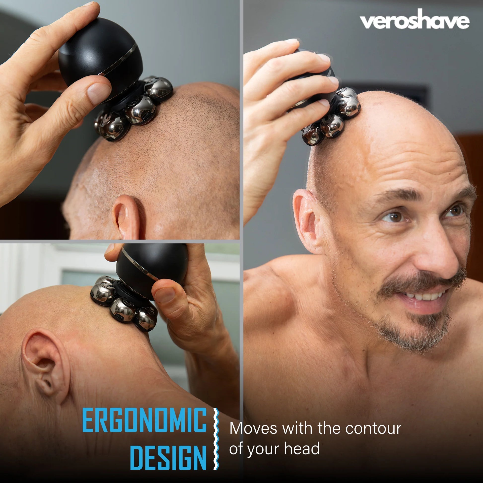 7D  Head  Shaver  Zero -  Irritation  Wireless  for  Bald  Men  Cordless  Electric  Razor  Waterproof  Rechargeable