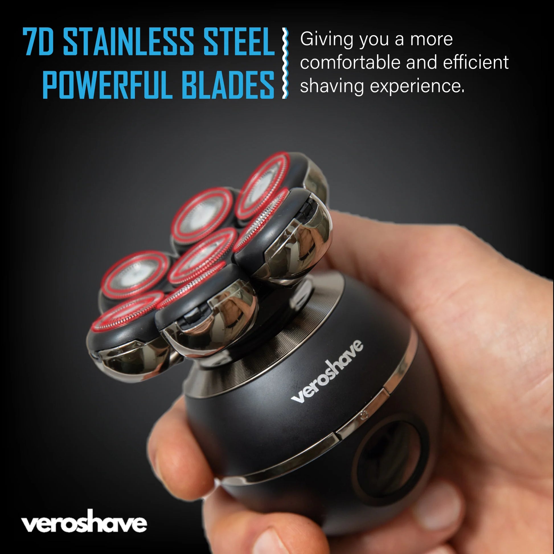 7D  Head  Shaver  Zero -  Irritation  Wireless  for  Bald  Men  Cordless  Electric  Razor  Waterproof  Rechargeable